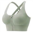 Sport Bra For Women Gym Fitness High Impact Top Push Up Running Yoga Bra Zipper