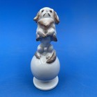 Unusual Rosenthal Germany Porcelain Pekingese Dog Figurine On Ball  1940 Mark