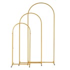 Gold Arch Backdrop Stand Set Of 3  6ft  5ft  4ft  Wedding Arched Metal Frame