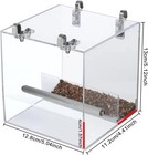 No Mess Bird Feeder For Cage  Automatic Acrylic Small  Transparent