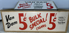 Vintage 5 Cent Van Dam Cigar Co  Box Tobacco Advertising Collectible Man Cave