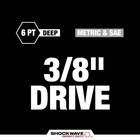 Milwaukee 49-66-7009 Shockwave 3 8  Impact Duty Sae metric Socket Set - 43 Pc