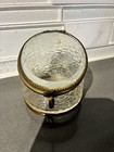 Antique French Glass Pocket Watch Jewelry Casket Ormolu Hinged