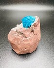 Large Cavansite Blue Crystal Luster On Heulandite Rarest Mineral Of The World