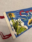 Vintage New York Statue Of Liberty Blue Pennant Felt Souvenir 27 