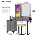 Makeup Vanity Desk With Mirror   Lights  Vanity Table Set With Charging Station