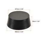 Rubber Plug 75-90mm Solid Tapered Stopper For Lab Black 1 Piece