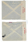 Two 1942 Palestine Airmail  Jerusalem   Tel Aviv To Ny  Wwii Pc22 Censor Tape