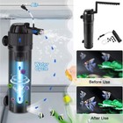 Uv Sterilizer Filter Light Oxygen Internal Pump Aquarium Fish Pond Tank Clean Us