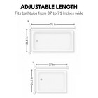 Wall Mounted Adjustable L-shaped Corner Bathtub Curtain Rod 37  To 71 l - Width