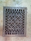 Antique Cast Iron Floor Register Heat Grate Vent Grille Louvers Rectangular 