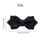 Rhinestone Bowtie For Men Adjustable And Pre-tied Bow Ties Sparkling Black