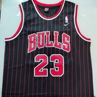 Michael Jordan Signed Chicago Bulls Jersey Black And Red Stripes W  Coa