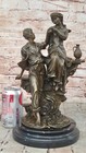 French Bronze Statue Sculpture Young Lovers Romance Anniversary Figure Decor 14 
