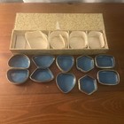 Vintage Cloisonn   Enamel Trinket Pill Box Set Of 5   Original Box Floral China