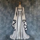 Halloween Costume Witch Long Dress Women Party Medieval Revival Adults Cosplay
