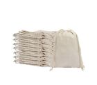 100  Cotton Canvas Reusable Produce Bags Multipurpose Drawstring Storage Pouches