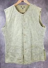 Vintage Men s Craft Handmade Cotton Woven Vest Light Green Size Small