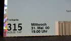 Oasis  Unused Concert Ticket  Saalsporthalle  Z  rich  Wednesday  31-may-2000
