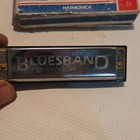 Hohner Bluesband Harmonica Key Of C Silver black Metal plastic W  Case