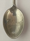 Scotland Thistle Enamel Sterling Vintage Souvenir Spoon Collectible