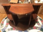Vintage Wooden Wall Mirror Large Shelf