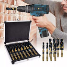 8 Pc Jumbo Silver And Deming Industrial Cobalt Drill Bit Set 1 2  Reduced Shank