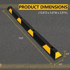 2pack Curb Parking Lot Garage Floor Stopper 72  Heavy Duty Rubber Wheel Stop Aid