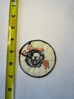 Vintage Embroidered Black Furry Peace Sign Beer Patch 3 Inch