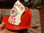 Texaco Fire Chief Toy Fireman Hat Helmet 1960s Brown   Bigelow Usa