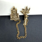 Vintage Disneyland Sweater Clip Sleeping Beauty s Castle Tinker Bell  4  Chain