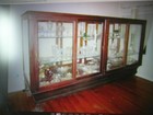 Large Rare Antique Wooden Glass Showcase Display Hardware Candy Store 1914