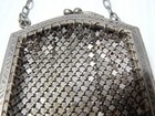 Vintage Antique French Victorian - Deco German Silver Mesh Flapper Purse