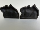 Pair Of Vintage Cast Brass Bronze Western Saddled Horse Shelf Bookends
