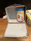 Vintage 1983 Care Bears Aladdin Blue Metal Lunch Box With Thermos Nm bit Of Rust