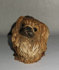 Castagna Figurines 1988 Pekingese  Made In Italy Resin  Brown Dog