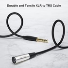 1 4  Trs To Xlr Balanced Mic Microphone Cable 6ft  Xlr To 6 35 Jack  2 Packs