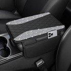 Bling Car Center Console Cover  Leather Middle Console Cover Silver Diamond