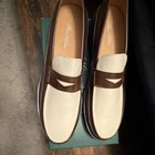 Marc Nolan Brown Beige Leather Loafer Men s Dress Shoes Us Size 16 Two Tone