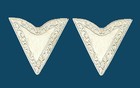 New  Western Collar Tips - Silver - Screw On 1-1 4 Along Edge Screw On