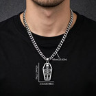 Gothic Skeleton In Open Coffin Pendant Necklace With Gift Box