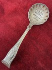 Antique Liquor Absinthe Silver Serving Sugar Spoon English Victorian Art Nouveau