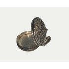 Sterling Pill Box Silver Round Snuff Box Pendant Locket Vintage