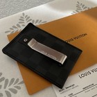 Louis Vuitton Men s Leather Card Holder Money Clip  Check Black gray
