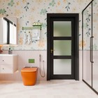 24x80 3-lite Frosted Glass Interior Door Mdf Preassembled Closet Bath No Hw