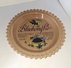 Vtg Universal Trumps Corp Ceramic Blueberry Pie Dish Keeper With Lid   Recipe