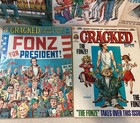 Cracked   Mad Magazines With Happy Days   The Fonze Covers 1976 Lot Of  5