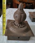 Vintage 8  Tall Old Gate Newel Fence Post Topper Top Cap Large Finial  cast Iron