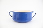 Vintage Dansk Kobenstyle Blue Enamel Cookware Pot Casserole With Trivet No Lid