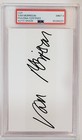 Van Morrison Signed Cut Autograh 3x5 Psa 9 Mint Auto Grade Jsa Psa dna Musician